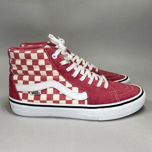 Vans Men's Pro Classics Old Skool Cherckerboard High Top Lace Up Sneakers
